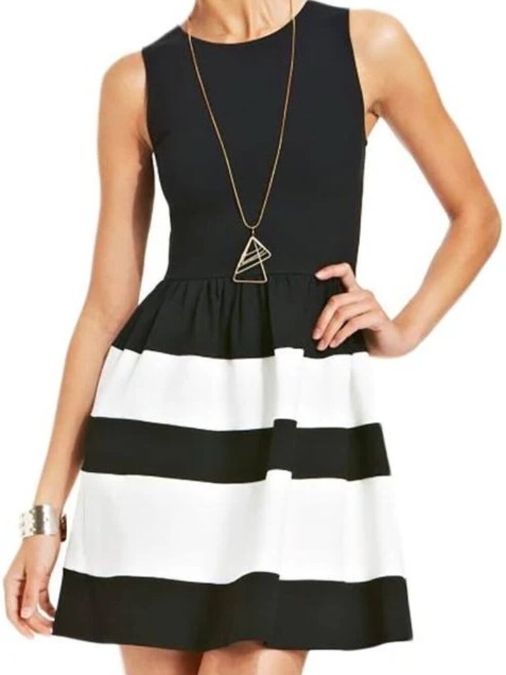 Bar III Black/White Mini Dress - Size XS